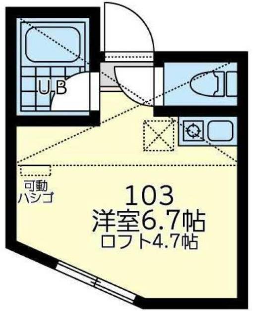 ユナイト生麦ピンクパンサー(ワンルーム/1階)の間取り写真