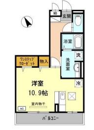 セジュール町坪(ワンルーム/2階)の間取り写真
