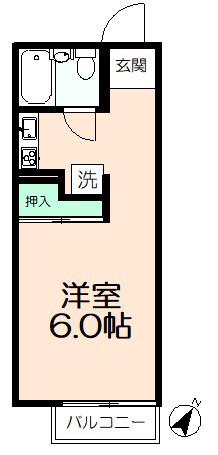 サンコーポ(1K/2階)の間取り写真