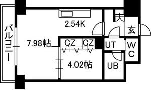 PRIME URBAN宮の沢(1LDK/11階)の間取り写真
