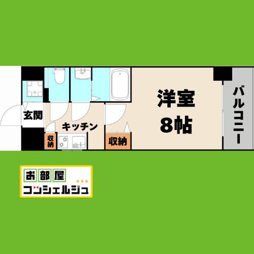 CREST TAPP新栄(1K/7階)の間取り写真