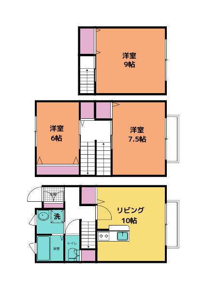 YSホーム(3LDK/1階)の間取り写真