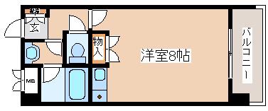 元町MGレヂデンスIII(ワンルーム/7階)の間取り写真