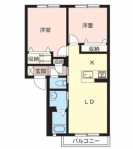 シャーメゾン西蒲田II(2LDK/2階)の間取り写真