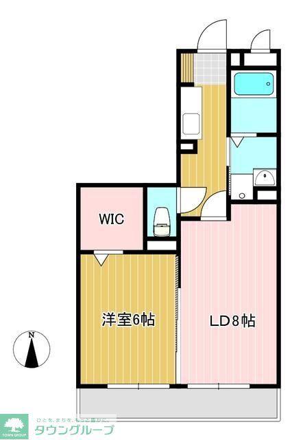 OTTSHIROII(1LDK/2階)の間取り写真