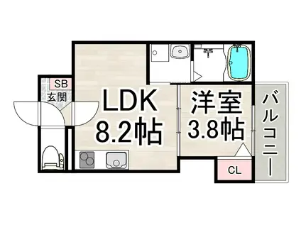 F ASECIA SOMNUS(1LDK/3階)の間取り写真