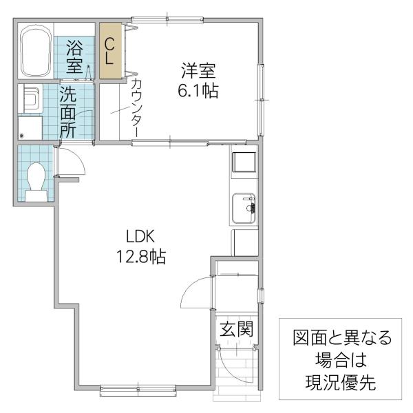 COMET (1LDK/1階)の間取り写真