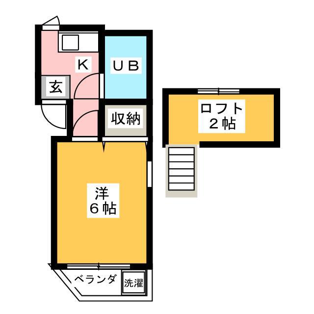 サンクレスト中落合(1K/2階)の間取り写真