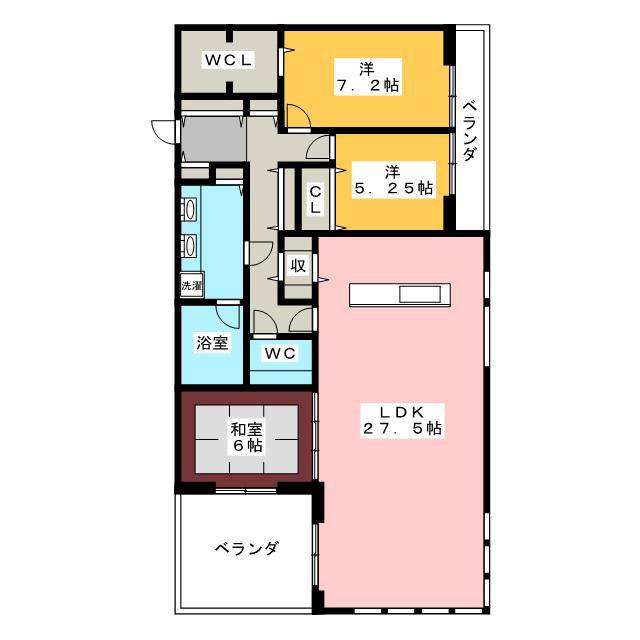 マーキュリー グラシア(3LDK/2階)の間取り写真