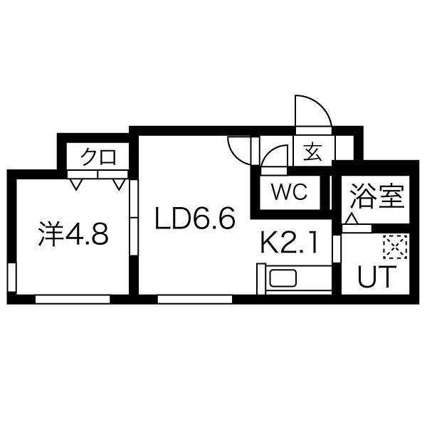 LE PRIESTA(1LDK/3階)の間取り写真