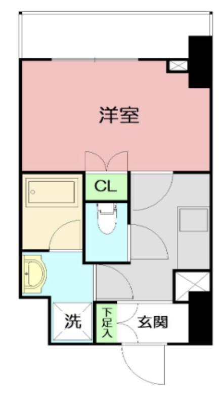 GRANDREVE横濱 II(1K/2階)の間取り写真