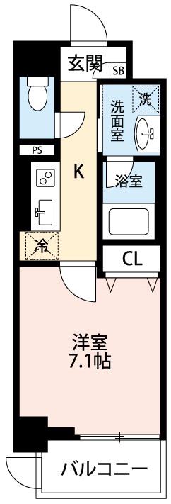 セレーノ岡崎(1K/3階)の間取り写真