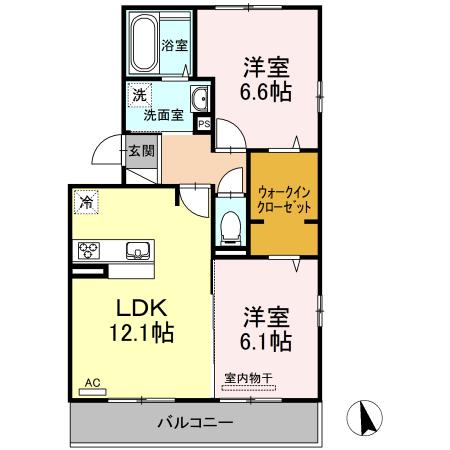 エストレーラ(2LDK/2階)の間取り写真
