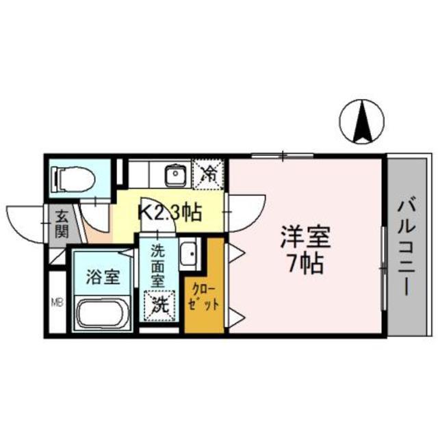 トレーデ(1K/3階)の間取り写真