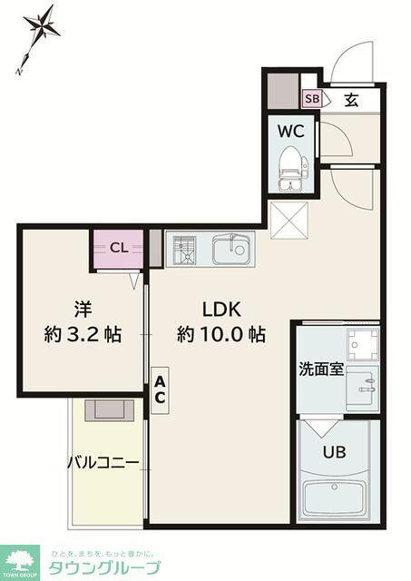 JACK UNOKIII(1LDK/3階)の間取り写真