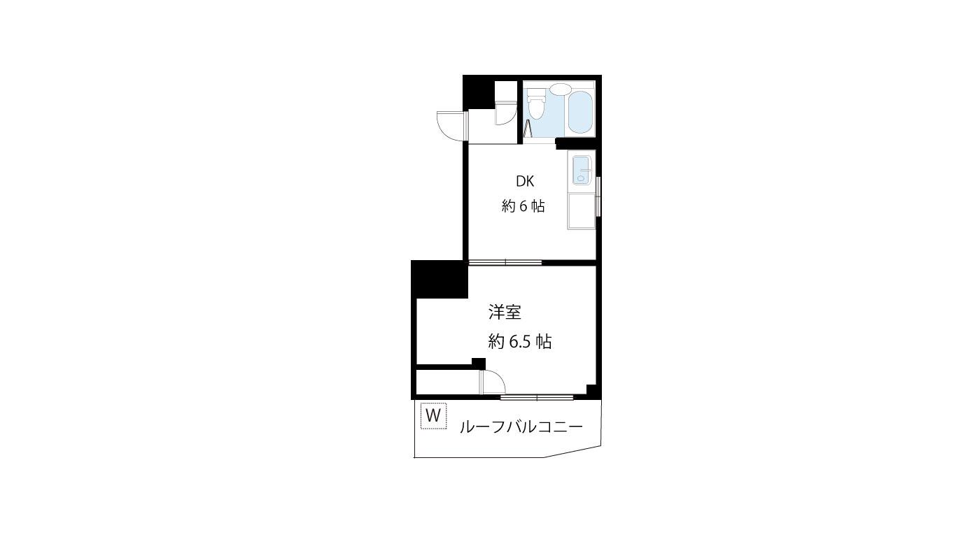 ライフゾーン中原(1K/3階)の間取り写真
