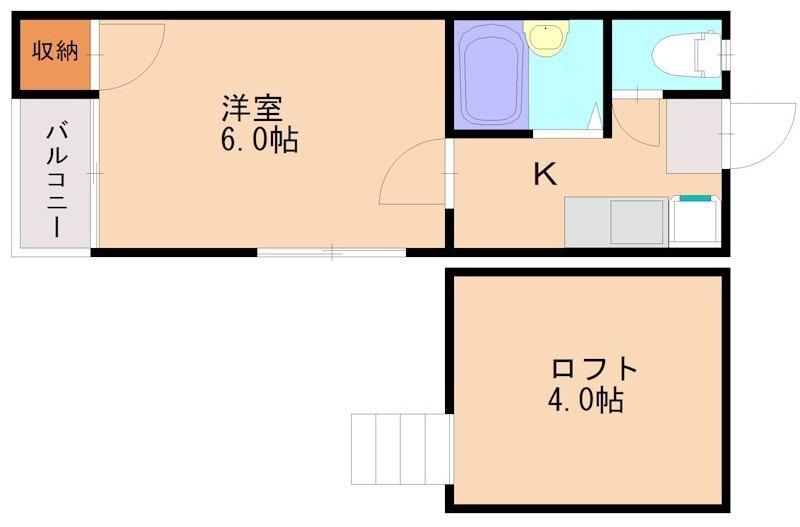 レクセル井尻(1K/1階)の間取り写真