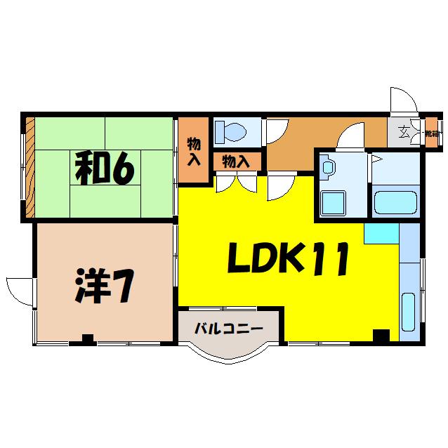 ANNEX002(2LDK/2階)の間取り写真