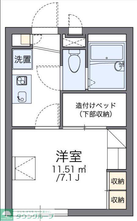 レオパレスアトリオ(1K/2階)の間取り写真
