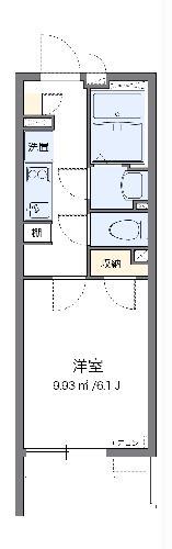 クレイノMIRAI(1K/1階)の間取り写真