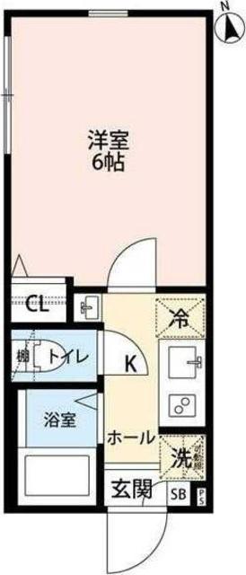グランクオール南千住(1K/4階)の間取り写真