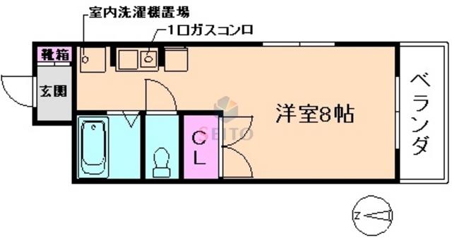 メゾンドモア(1K/3階)の間取り写真
