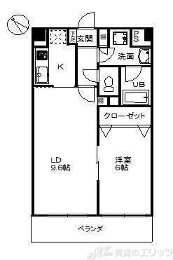 グレイス正雀(1LDK/2階)の間取り写真