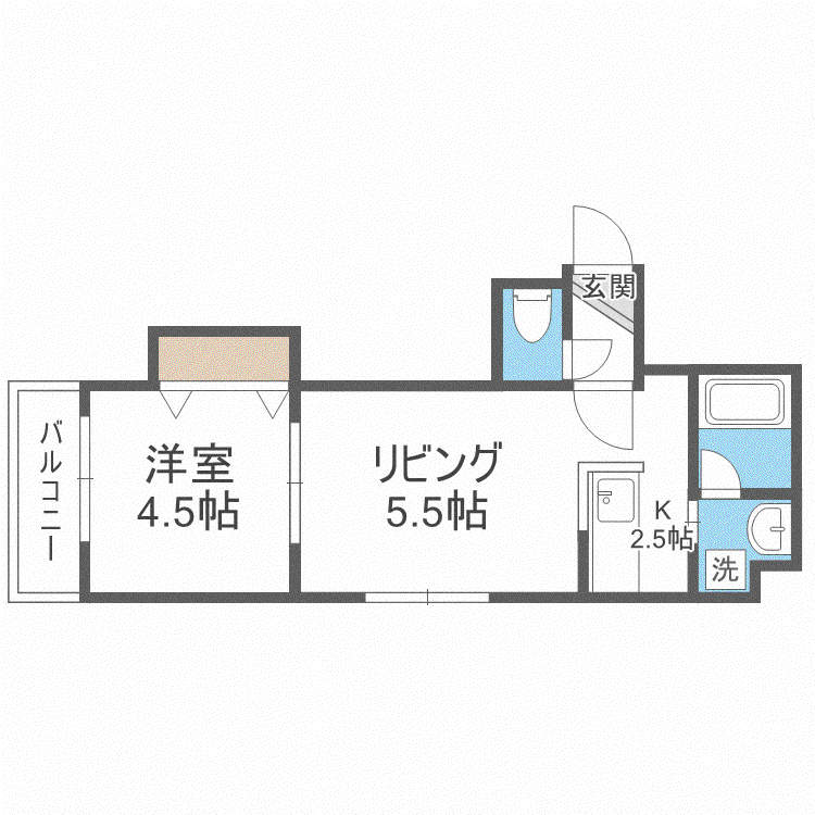 LE・ESTV(1LDK/10階)の間取り写真