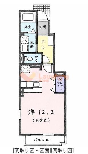 ミーツハオス西町弐番館(ワンルーム/1階)の間取り写真