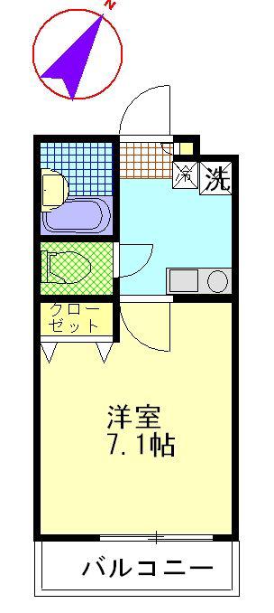 アルモニー巽橋(1K/4階)の間取り写真