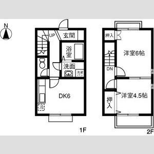 DEUX MAISON(2DK/1階)の間取り写真