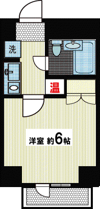 コアクレスト登戸(1K/2階)の間取り写真