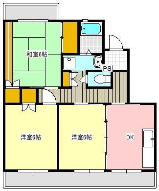 サンシャイン(3DK/1階)の間取り写真