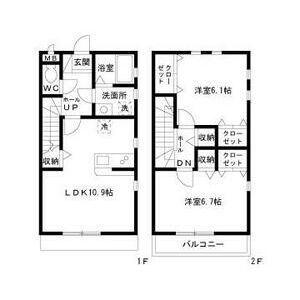 ラフォーレ東浦(2LDK/1階)の間取り写真