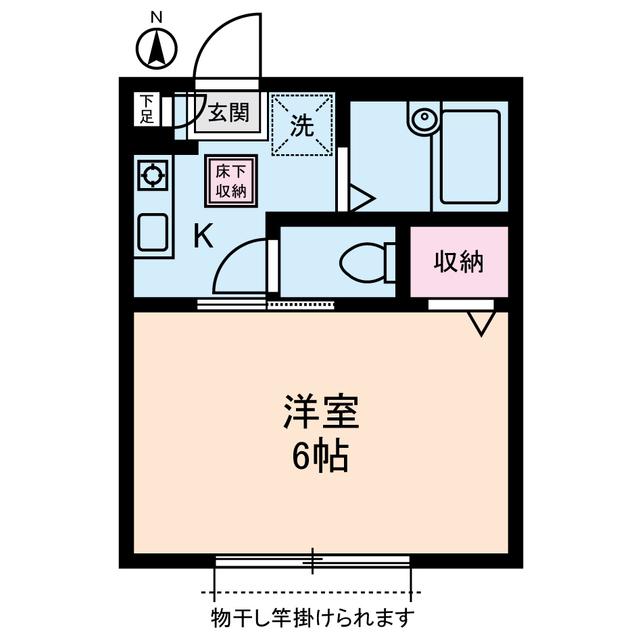 サルーテ白山(1K/1階)の間取り写真