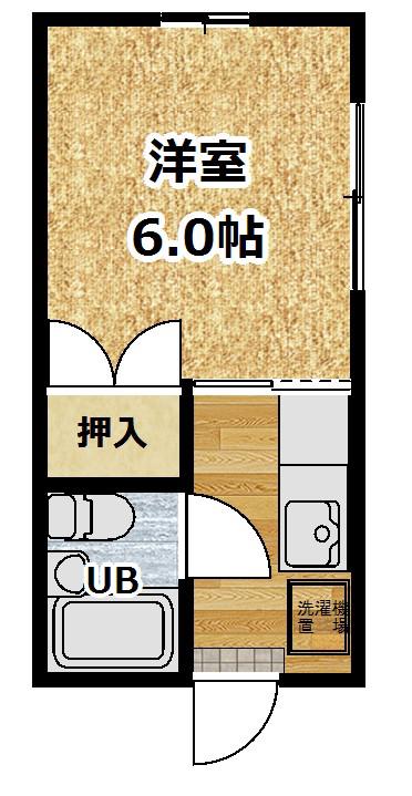 グリシーヌ丹波橋(1K/1階)の間取り写真