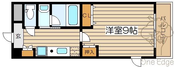 小松パラッツオ(1K/7階)の間取り写真