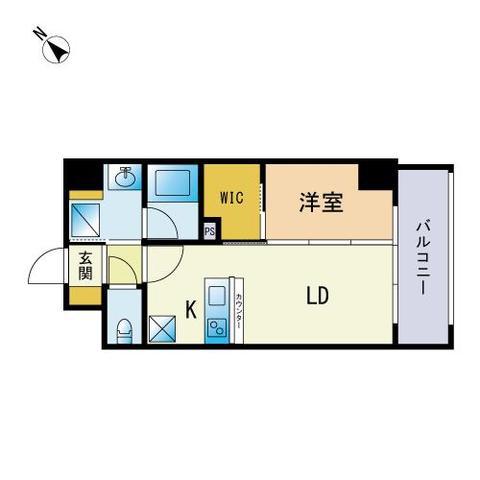 KFT高砂(1LDK/6階)の間取り写真
