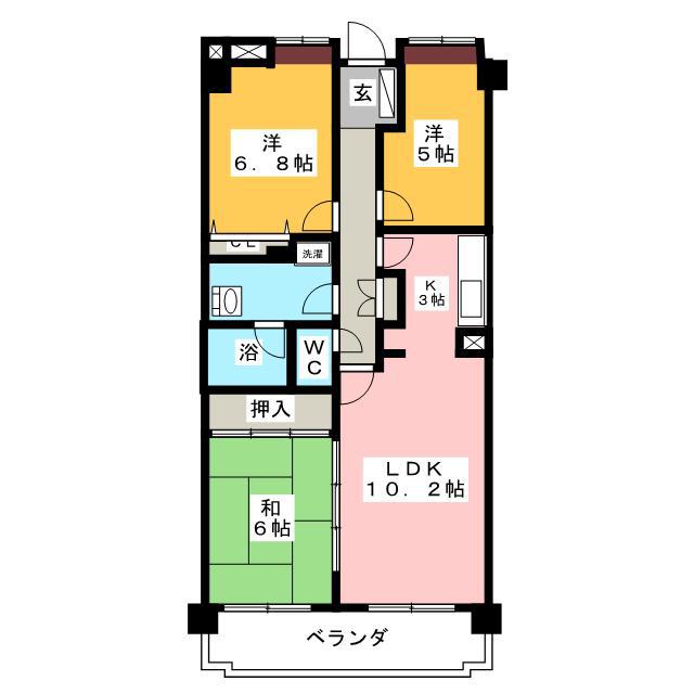 リーヴェルグランデ横濱戸塚(3LDK/1階)の間取り写真