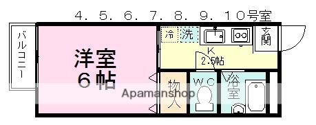 大内ハイツB(1K/1階)の間取り写真