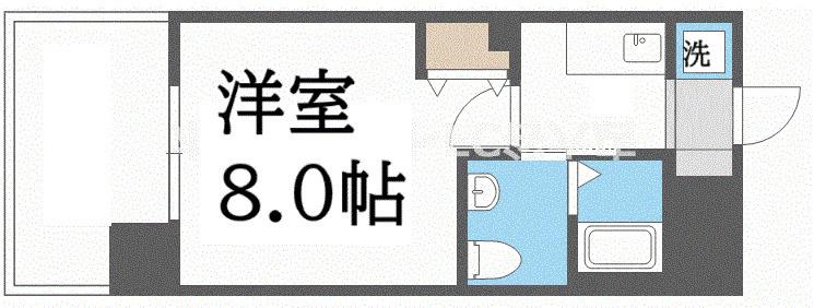 ラナップスクエア福島II(1K/2階)の間取り写真