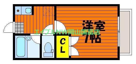 コーポ雅(1K/1階)の間取り写真