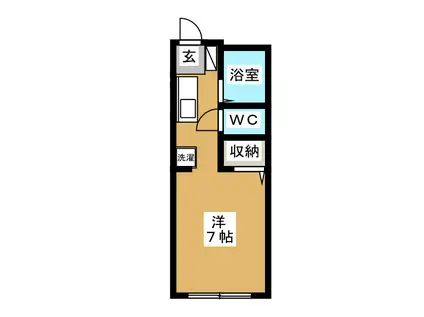 プチメゾン(ワンルーム/1階)の間取り写真