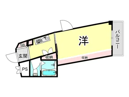 アールヴィラージュ(1K/3階)の間取り写真