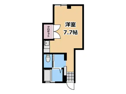 ワークヒル(ワンルーム/2階)の間取り写真