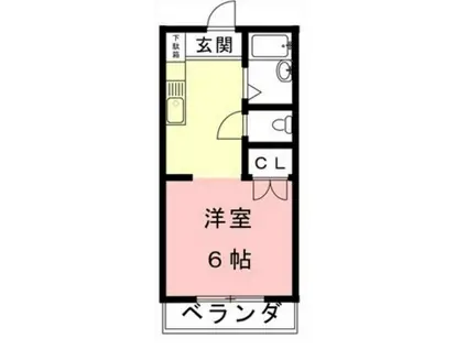 タツミメゾンI・S(1K/3階)の間取り写真