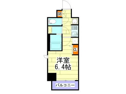 エステムコート新大阪XIIオルティ(1K/3階)の間取り写真