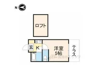 ヨーロピアン3番館(ワンルーム/1階)の間取り写真