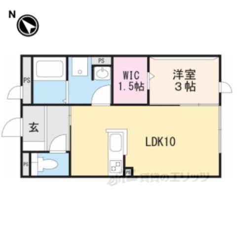トランクライン エイト(1LDK/2階)の間取り写真