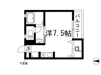 美園町アネックス(ワンルーム/2階)の間取り写真